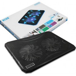 N130 Cooling Pad για Laptop έως 15.7" με 2 Ανεμιστήρες και Φωτισμό