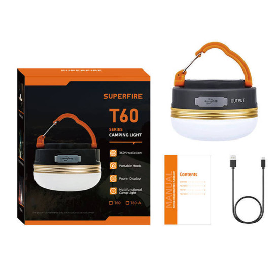 Superfire Λάμπα Μπαταρίας για Camping Αδιάβροχη 2.5W Superfire Λάμπα Μπαταρίας για Camping Αδιάβροχη 2.5W