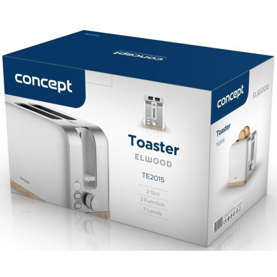 Concept TE2015 Φρυγανιέρα 2 Θέσεων 930W Λευκή Concept TE2015 Φρυγανιέρα 2 Θέσεων 930W Λευκή