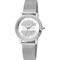 Just Cavalli Γυναικείο Ρολόι 32mm Μπαταρίας με Ασημί Μεταλλικό Μπρασελέ JC1L212M0215