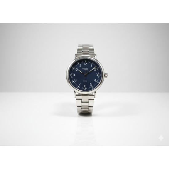 Timex Reissue Ανδρικό Ρολόι 38mm Μπαταρίας με  Μεταλλικό Μπρασελέ TW2U58900D7 44 mm