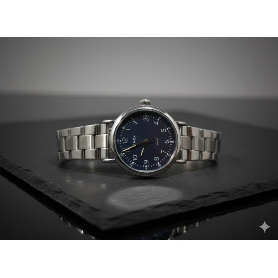 Timex Reissue Ανδρικό Ρολόι 38mm Μπαταρίας με  Μεταλλικό Μπρασελέ TW2U58900D7 44 mm