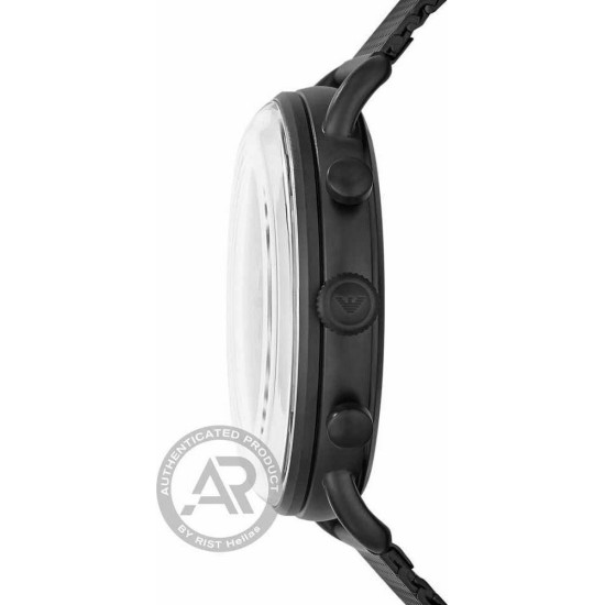 Emporio Armani Aviator Ρολόι Μπαταρίας με Μαύρο Μεταλλικό Μπρασελέ AR11264 43 mm Emporio Armani Aviator Ρολόι Μπαταρίας με Μαύρο Μεταλλικό Μπρασελέ AR11264 43 mm