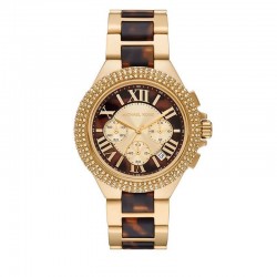 Michael Kors MK7269 Camille Ρολόι Χρονογράφος με Καφέ Μεταλλικό Μπρασελέ 45 mm