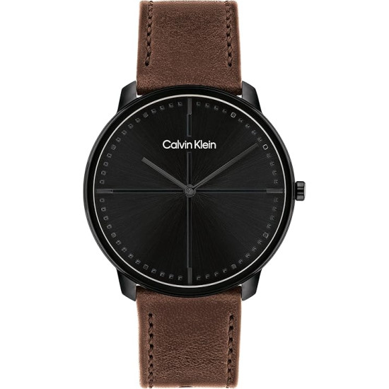 Calvin Klein Ρολόι Μπαταρίας με Δερμάτινο Λουράκι σε Καφέ χρώμα 25200155 40 mm Calvin Klein Ρολόι Μπαταρίας με Δερμάτινο Λουράκι σε Καφέ χρώμα 25200155 40 mm