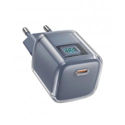 Wall charger Acefast A53 Sparkling series PD 30W GaN (grey)