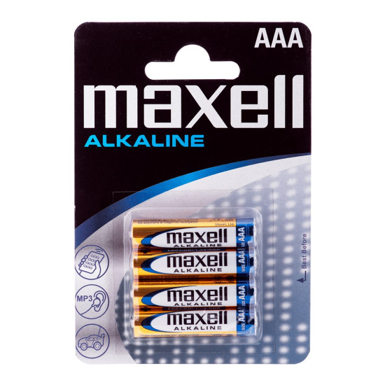 Maxell Battery Alkaline LR-03 AAA 4-Pack Single-use battery Maxell Battery Alkaline LR-03 AAA 4-Pack Single-use battery