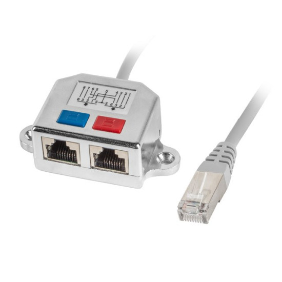 Lanberg adapter lan rj45/2x rj45 ftp splitter ad-0026-s Lanberg adapter lan rj45/2x rj45 ftp splitter ad-0026-s