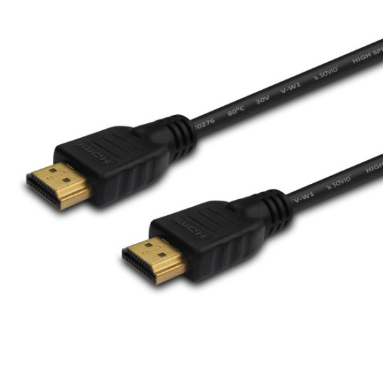 Savio CL-01 HDMI cable 1.5 m HDMI Type A (Standard) Black Savio CL-01 HDMI cable 1.5 m HDMI Type A (Standard) Black