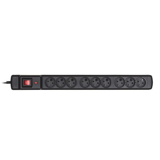 Activejet ACJ COMBO 9GN 5M black power strip with cord Activejet ACJ COMBO 9GN 5M black power strip with cord