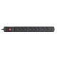 Activejet ACJ COMBO 9GN 5M black power strip with cord Activejet ACJ COMBO 9GN 5M black power strip with cord