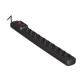 Activejet ACJ COMBO 9GN 5M black power strip with cord Activejet ACJ COMBO 9GN 5M black power strip with cord