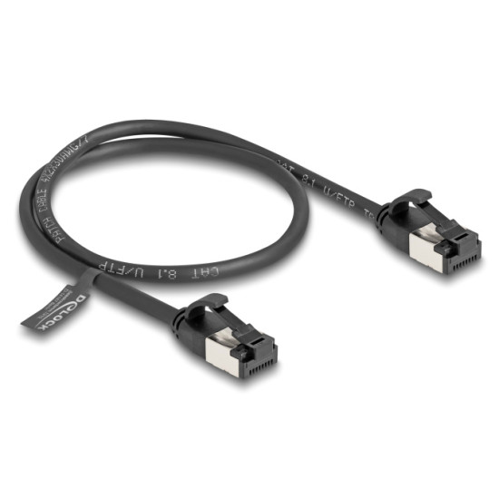 DELOCK καλώδιο δικτύου 80182, CAT 8.1 U/FTP, 40Gbps, 0.50m, μαύρο DELOCK καλώδιο δικτύου 80182, CAT 8.1 U/FTP, 40Gbps, 0.50m, μαύρο