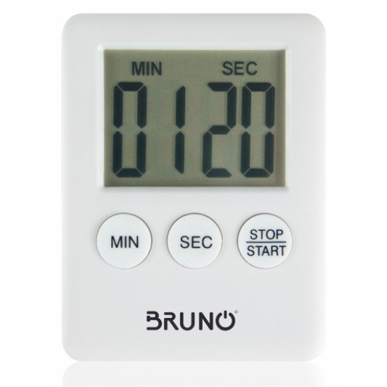BRUNO χρονόμετρο & αντίστροφη μέτρηση BRN-0063, LCD, με μαγνήτη, λευκό BRUNO χρονόμετρο & αντίστροφη μέτρηση BRN-0063, LCD, με μαγνήτη, λευκό
