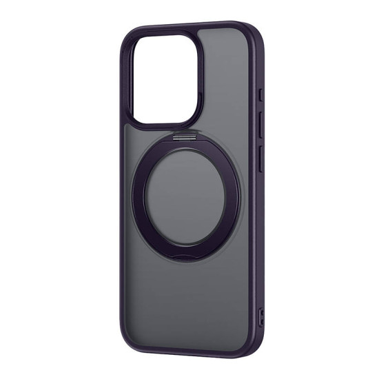Phone Case Baseus SkyRing Magnetic with Stand for iP 14 Pro Max + tempered-glass and cleaning kit (purple) Phone Case Baseus SkyRing Magnetic with Stand for iP 14 Pro Max + tempered-glass and cleaning kit (purple)