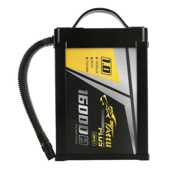 Tattu Plus 1.0 Compact version 16000mAh 12S 15C 44.4V Lipo battery pack with XT90-S Plug Tattu Plus 1.0 Compact version 16000mAh 12S 15C 44.4V Lipo battery pack with XT90-S Plug