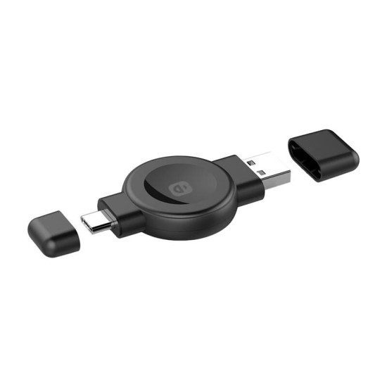 Wireless charger In-line Choetech T606-F for smartwatch (black) Wireless charger In-line Choetech T606-F for smartwatch (black)