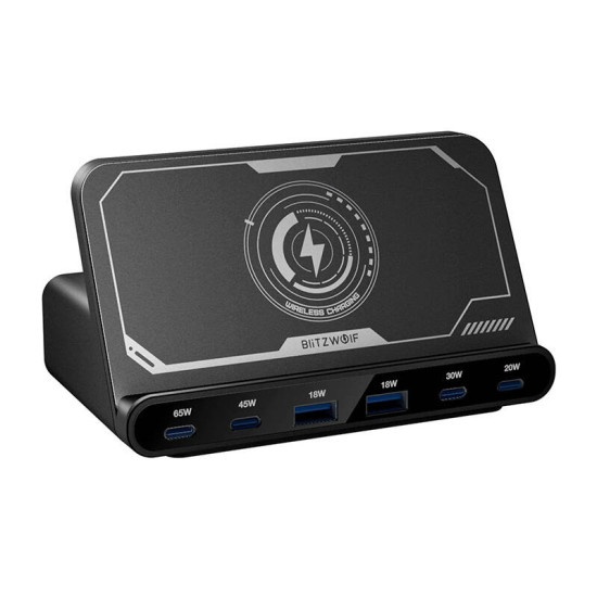 Wall charger Blitzwolf BW-S26 250W (black) Wall charger Blitzwolf BW-S26 250W (black)