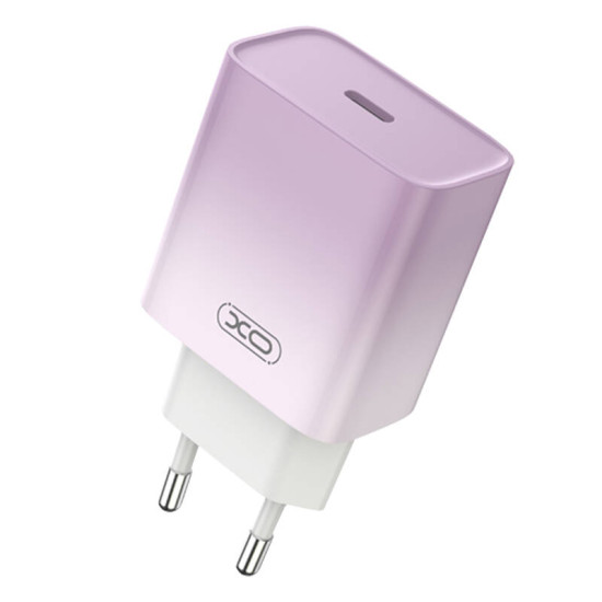Wall charger XO CE18, USB-C, PD30W (purple) Wall charger XO CE18, USB-C, PD30W (purple)