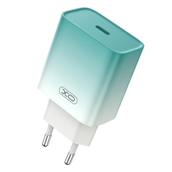 Wall charger XO CE18, USB-C, PD30W (blue) Wall charger XO CE18, USB-C, PD30W (blue)
