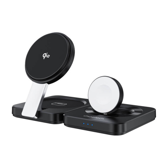Folding Three in One Wireless Fast Charging Stand Choetech Qi2 Folding Three in One Wireless Fast Charging Stand Choetech Qi2