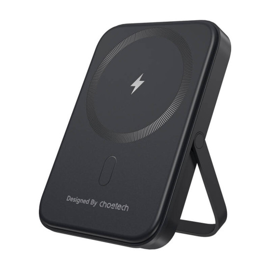 Magnetic Powerbank Choetech B742 5000mAh 20W PD w/ holder (black) Magnetic Powerbank Choetech B742 5000mAh 20W PD w/ holder (black)