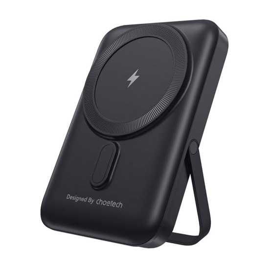 Magnetic Powerbank Choetech B743 10000mAh 20W PD w/ holder (black) Magnetic Powerbank Choetech B743 10000mAh 20W PD w/ holder (black)