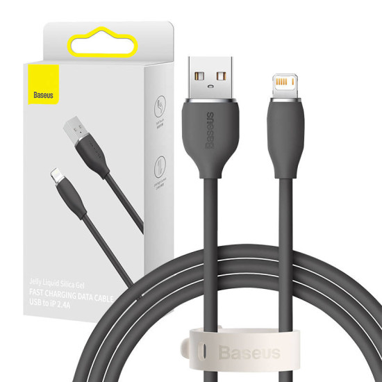 Καλώδιο USB do Lightning Baseus Jelly, 2,4A 1,2m (czarny) Καλώδιο USB do Lightning Baseus Jelly, 2,4A 1,2m (czarny)