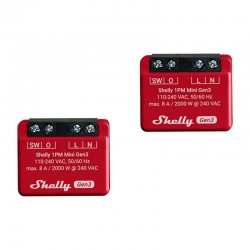 Set of 2 Shelly 1PM Mini Gen3 Controllers