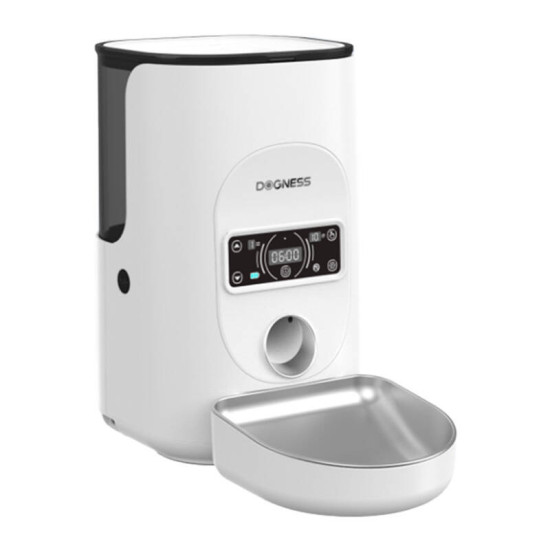 Automatic pet feeder Dogness F17 4L with stainless steel bowl (white) Automatic pet feeder Dogness F17 4L with stainless steel bowl (white)