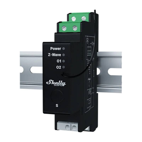 DIN rail relay with energy measurement Shelly Qubino Wave Pro Shutter DIN rail relay with energy measurement Shelly Qubino Wave Pro Shutter