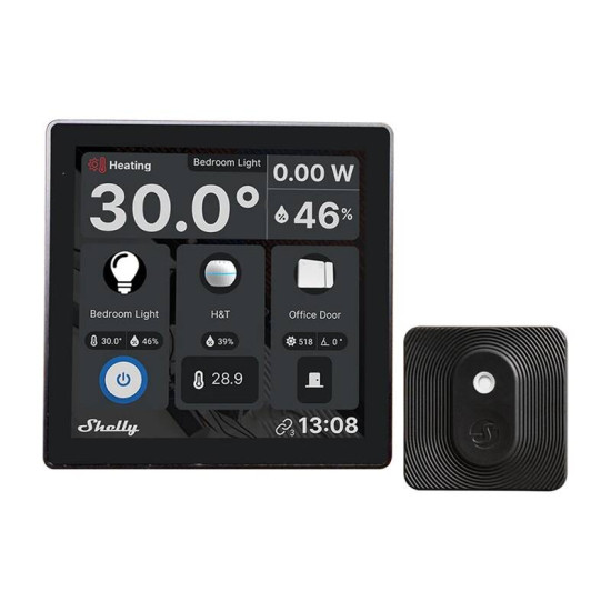 Set Shelly Wall Display Control Panel (black) + BLU H&T Ivory Set Shelly Wall Display Control Panel (black) + BLU H&T Ivory