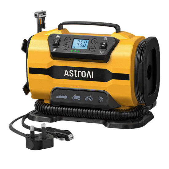 Portable Tire Infla AstroAI 150 PSI 12V DC/110V AC Portable Tire Infla AstroAI 150 PSI 12V DC/110V AC