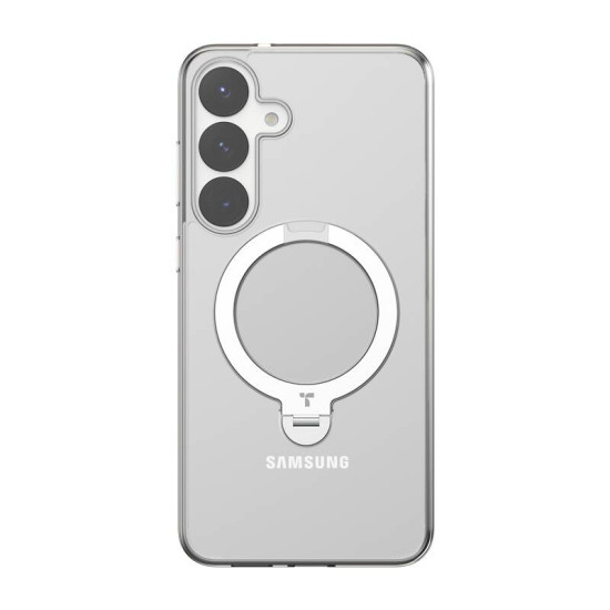 Torras Ostand Spin Series Phone case for Samsung S25 (Clear) Torras Ostand Spin Series Phone case for Samsung S25 (Clear)