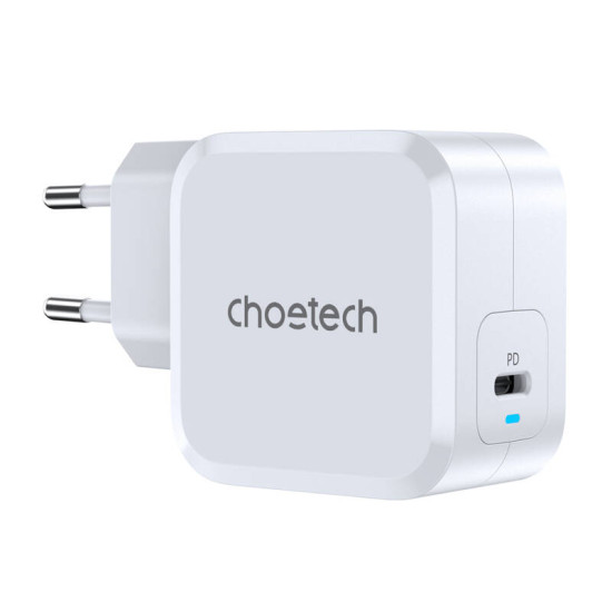 Choetech PD45W Single Type-C Wall Charger EU (white) Choetech PD45W Single Type-C Wall Charger EU (white)