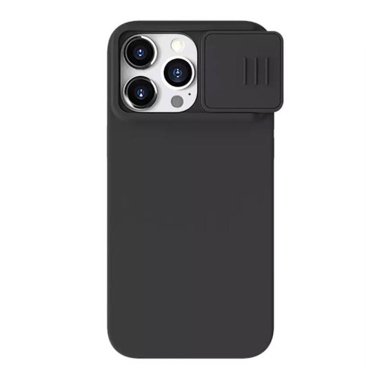 Etui Nillkin CamShield Silky Silicone do iPhone 15 Pro (czarne) Etui Nillkin CamShield Silky Silicone do iPhone 15 Pro (czarne)