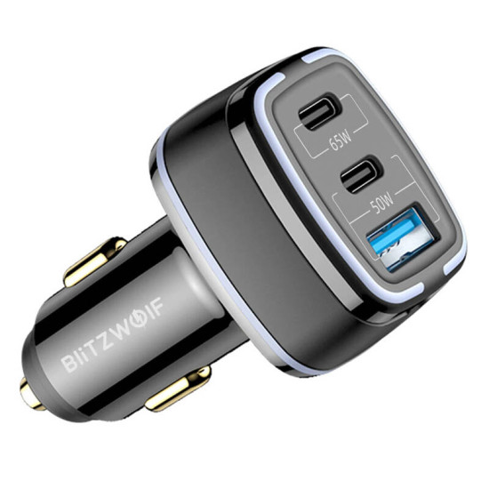 Car Charger BlitzWolf BW-BC4 115W 3-Port USB PD Car Charger BlitzWolf BW-BC4 115W 3-Port USB PD