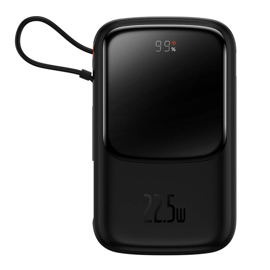 Powerbank Baseus Qpow PRO with cable, 10000mAh, 22.5W (Black) Powerbank Baseus Qpow PRO with cable, 10000mAh, 22.5W (Black)