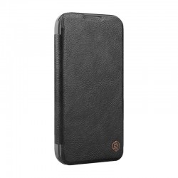 Nillkin Qin Prop Leather Case iPhone 16 (black)