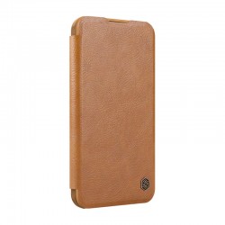 Nillkin Qin Prop Leather Case iPhone 16 (brown)