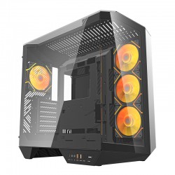 Darkflash DY470 computer case (black) + 4 fans + GPU holder
