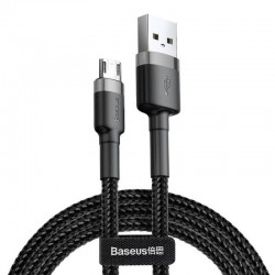 Baseus Καλώδιο MicroUSB Cafule 1.5A 2m (Γκρι/Μαύρο)
