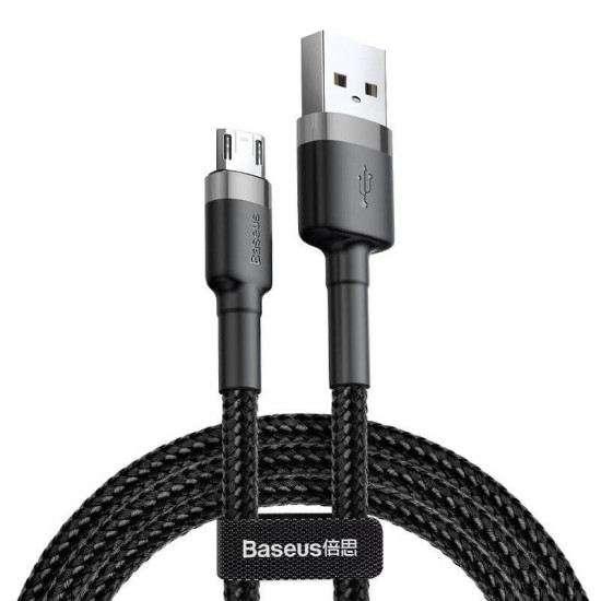 Baseus Καλώδιο MicroUSB Cafule 1.5A 2m (Γκρι/Μαύρο) Baseus Καλώδιο MicroUSB Cafule 1.5A 2m (Γκρι/Μαύρο)