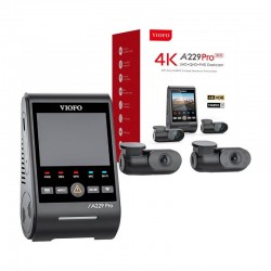 VIOFO A229 Pro 3CH Dashcam 4K + 2k + 1080p WiFi, GPS