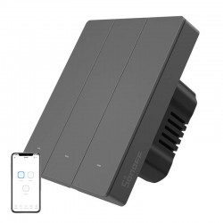 Smart WiFi wall switch SONOFF M5-3C-80 (graphite)