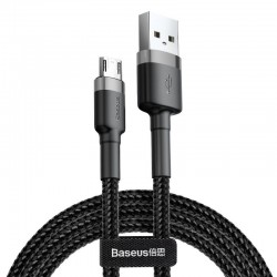 Baseus Καλώδιο MicroUSB Cafule 2.4A 1m (Γκρι/Μαύρο)