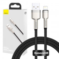Baseus Καλώδιο USB σε Lightning Cafule Metal Braided, 2.4A, 1m (Μαύρο)