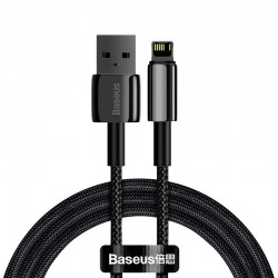 Baseus Καλώδιο USB σε Lightning Tungsten Gold 2.4A 1m (Μαύρο)