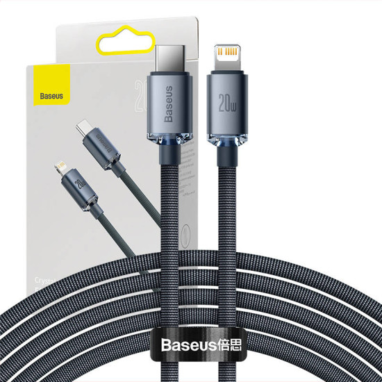 Baseus Καλώδιο USB-C σε Lightning Crystal Shine, 20W, PD, 2m (Μαύρο) Baseus Καλώδιο USB-C σε Lightning Crystal Shine, 20W, PD, 2m (Μαύρο)