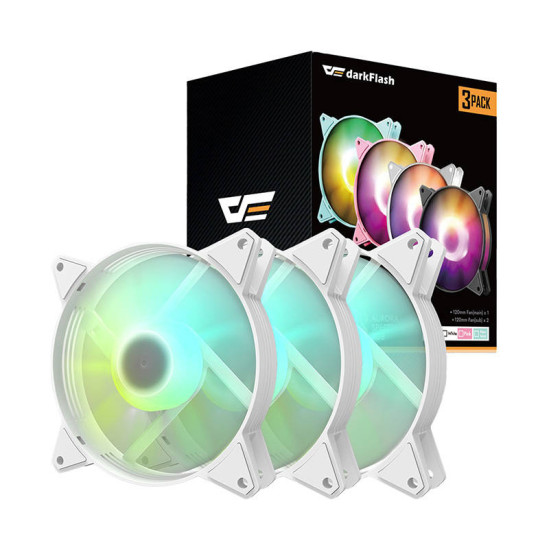 Darkflash Σετ Ανεμιστήρων PC RGB C6 3σε1 120x120 (Λευκό) Darkflash Σετ Ανεμιστήρων PC RGB C6 3σε1 120x120 (Λευκό)